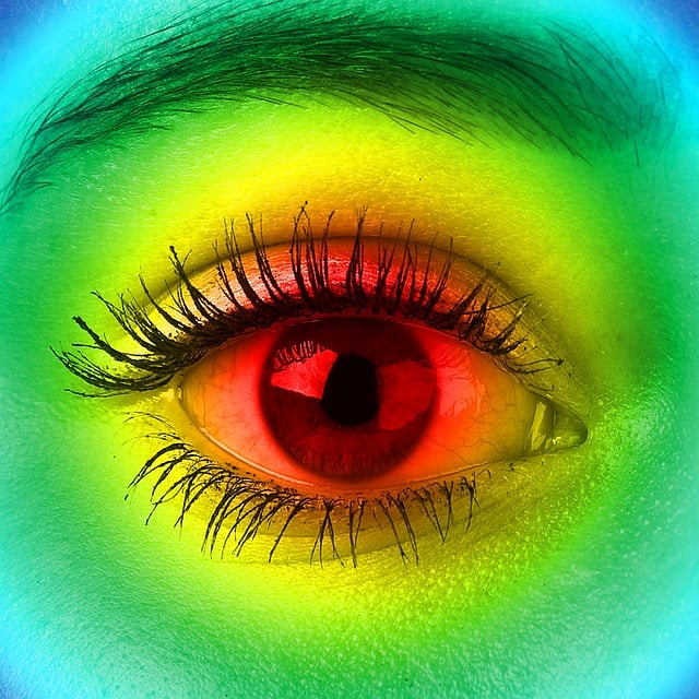 Free eye view multicoloured illustration