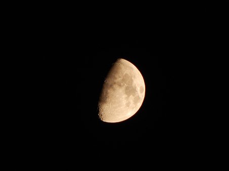 Måne, Nat, Måneskin, Nattehimmel, Mørke