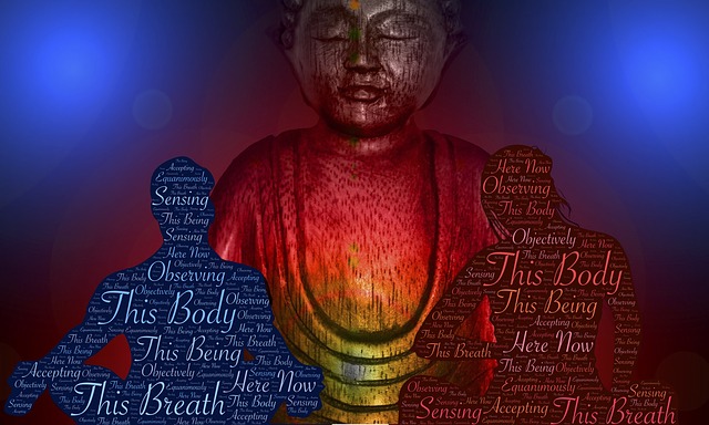 Free vipassana yoga meditation illustration