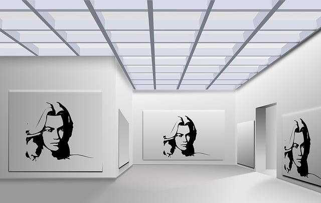 Free space gallery woman illustration