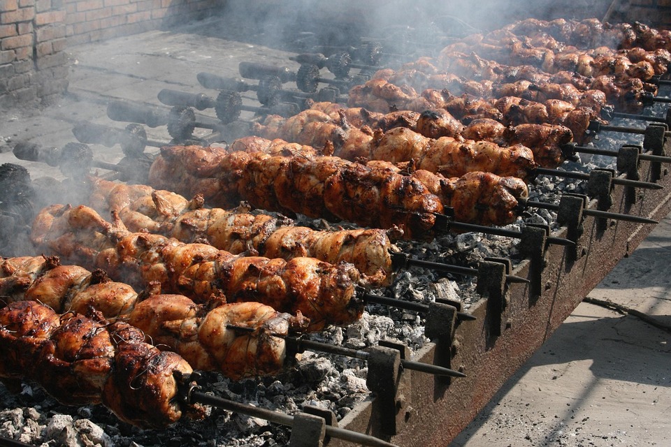 Barbecue, Kabab, Charcoal, Food, Sizzle