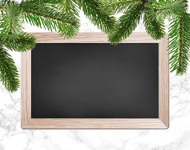 Free christmas party christmas dinner chalkboard illustration