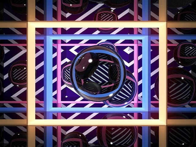 Free abstract sphere room illustration