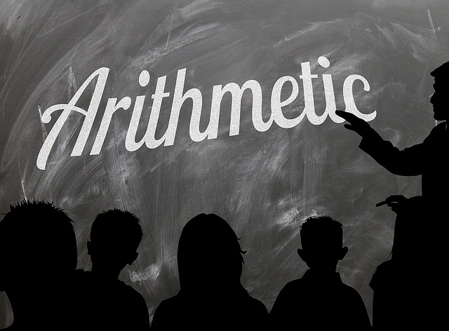 Free school board arithmetic illustration