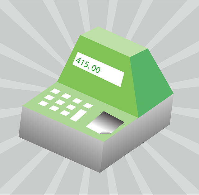 Free cashbox cash machine shop illustration