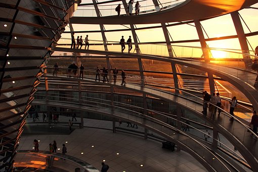 Hotéis Em Berlim, Reistag, Pôr Do Sol