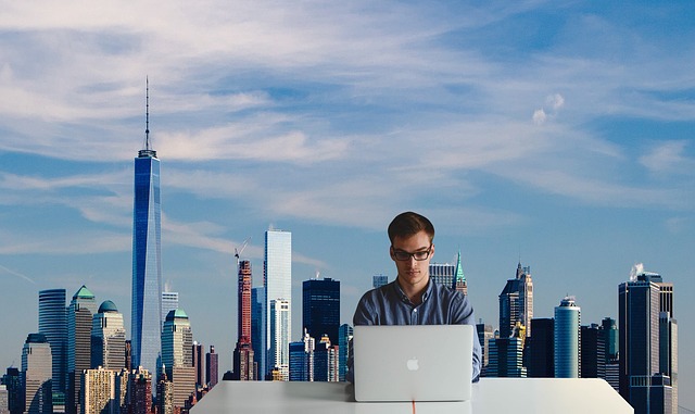 Free man notebook new york illustration