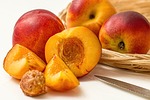 nectarine, peach, fruit