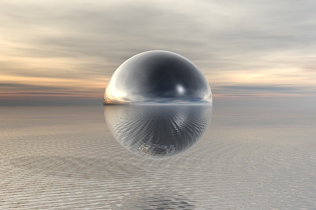 Free sphere reflection sea illustration