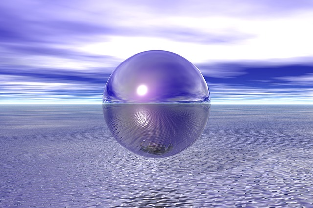Free sphere reflection sea illustration