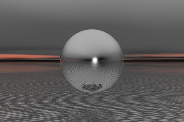 Free sphere reflection sea illustration
