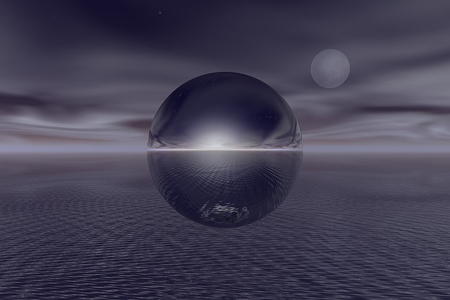 Free sphere reflection sea illustration