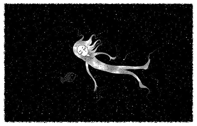 Free night cosmos fairy tale illustration