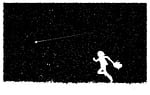 sky, night, falling star