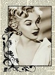 vintage, actress, collage