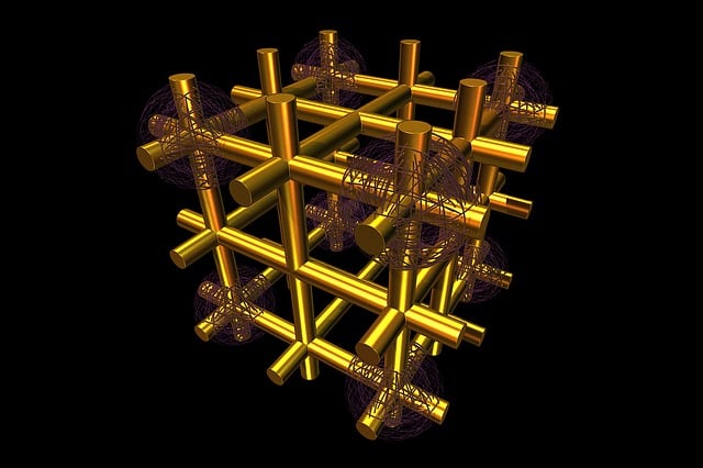 Free cube design technical illustration