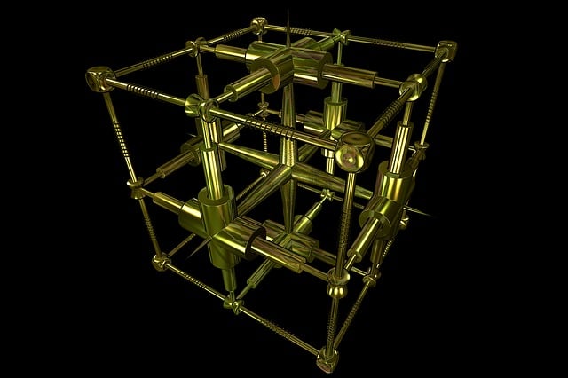 Free cube design technical illustration