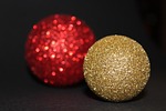 christmas balls, weihnachtsbaumschmuck, sharp and unsharp