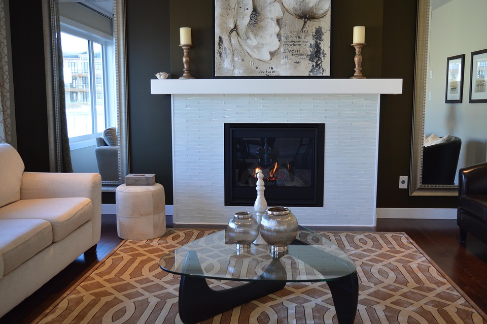 Foto gratis: salón, chimenea, sofá, decoración imagen gratis en ... Diseño Interiores chimenea