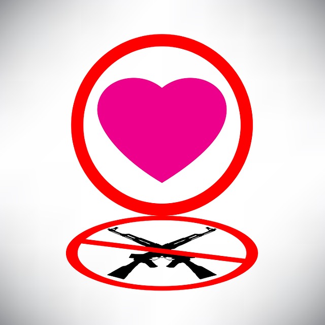 Free love no war heart illustration