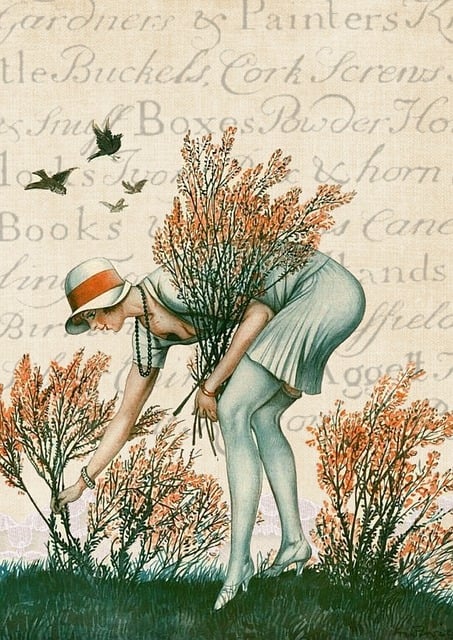 Free flapper background collage illustration