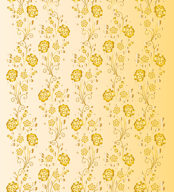Arabesk, Blomstrende, Blomster, Gul