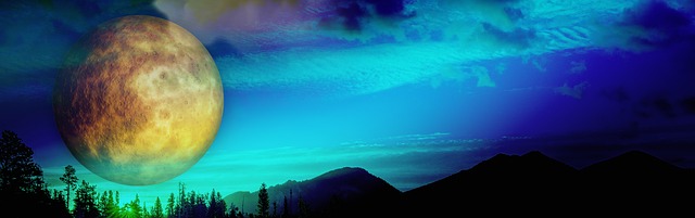 Banner, Header, Landschaft, Mond, Natur