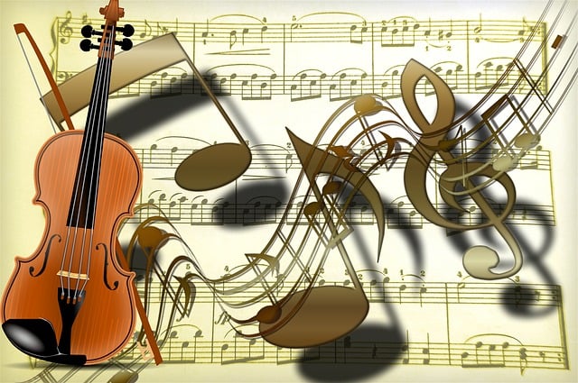 Free violin clef gold illustration