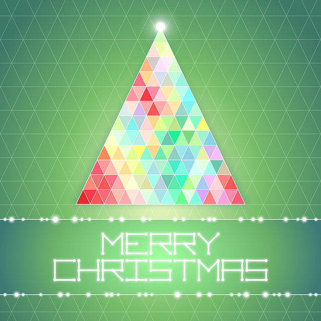 Free christmas green christmas card illustration