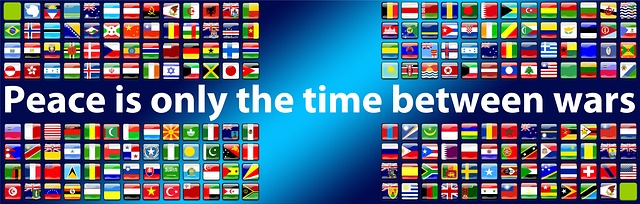 Free globalization war peace illustration