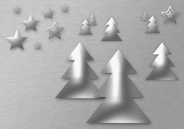 Free christmas christmas card modern metal effect illustration