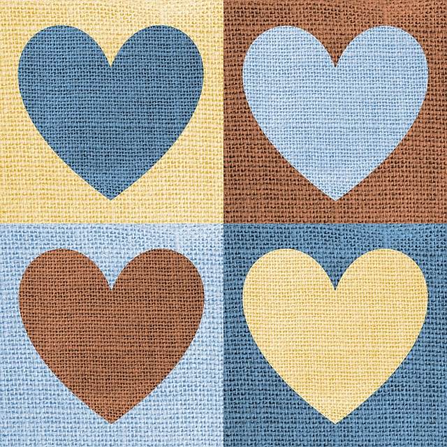 Free fabric hearts love illustration