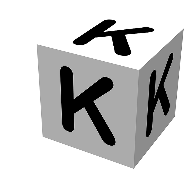 Free letter block k illustration