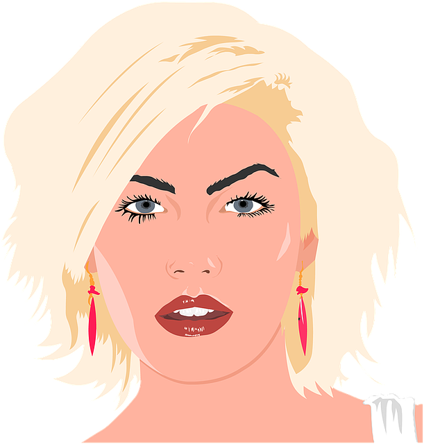 Free blond hair woman illustration