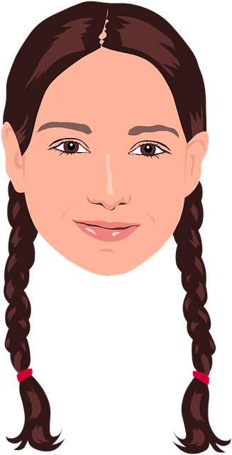 Free braid girl young illustration