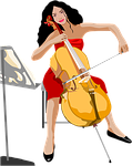 girl, play cello, instrument