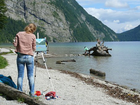 See, Maler, Farbe, Bild, Kunst, Farben