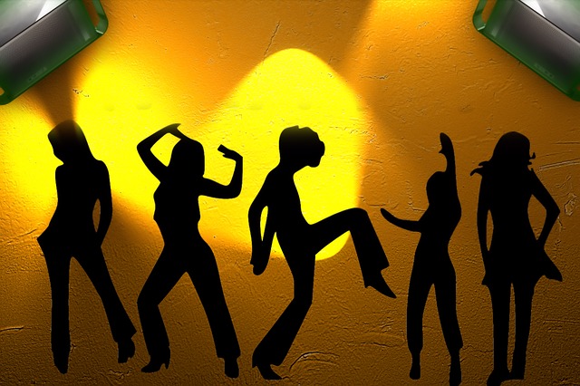 Free light party to dance illustration
