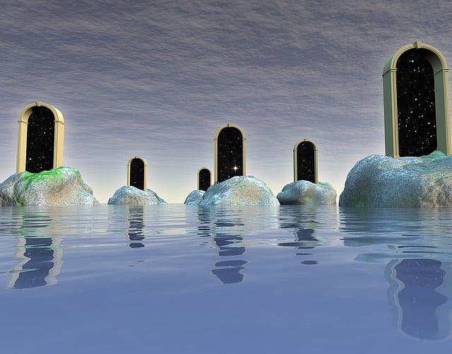Free abstract gates doors illustration