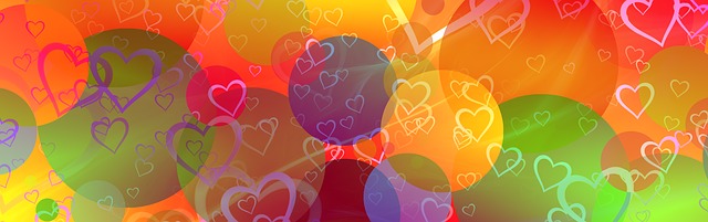 Free banner header hearts illustration