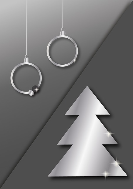 Free christmas silver christmas balls illustration