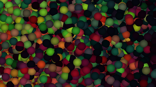 Ballen, 3D, Veelkleurig, Schaduw