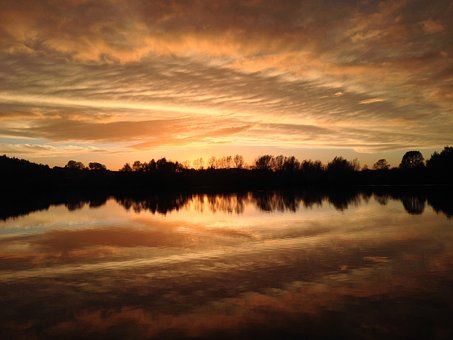 Sky, Sunset, Norfolk, Broads Sky, Sunset, Norfolk, Broads, Nature