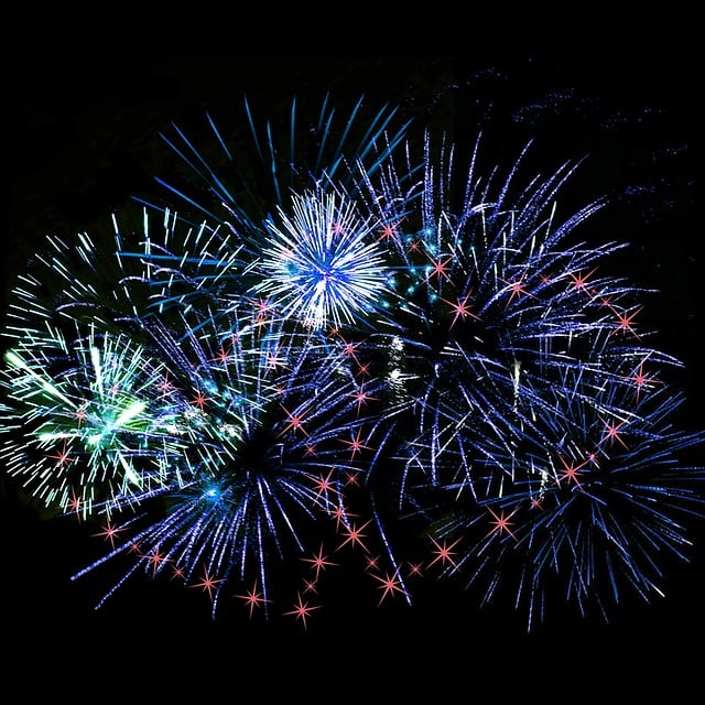 Free fireworks sylvester new year's day illustration