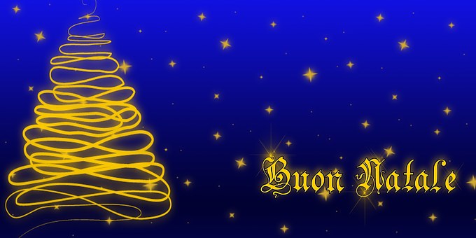 Free Blue Merry Christmas illustration and picture