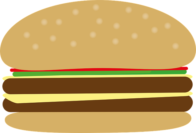 Free cheesburger burger bun vector