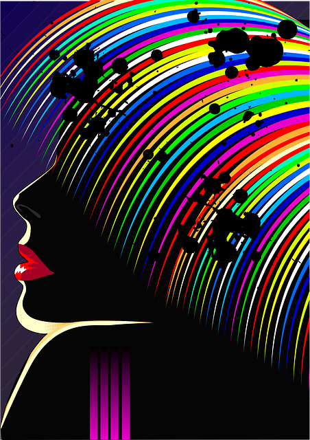 Free vector colored hair vector