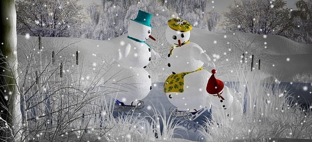 Free snowman christmas snow illustration