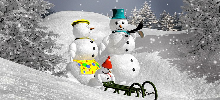 Boneco De Neve, Natal, Neve, Geada