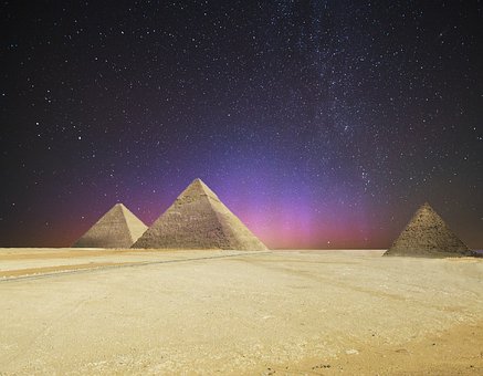 Hvězdy, Noční Obloha, Pyramidy, Egypt